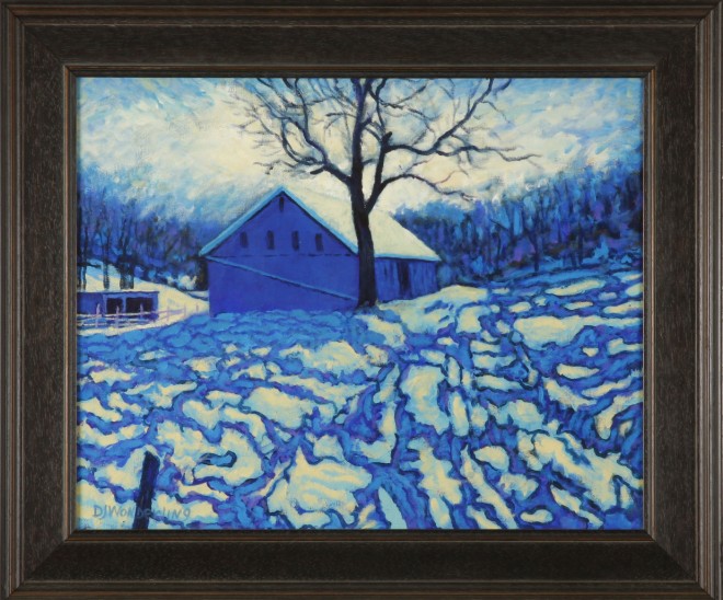 Appraisal: Dan's Farm - Winter Moonlight acrylic on canvas x SLL