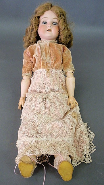 Appraisal: Bisque head doll Special late th c with a composition