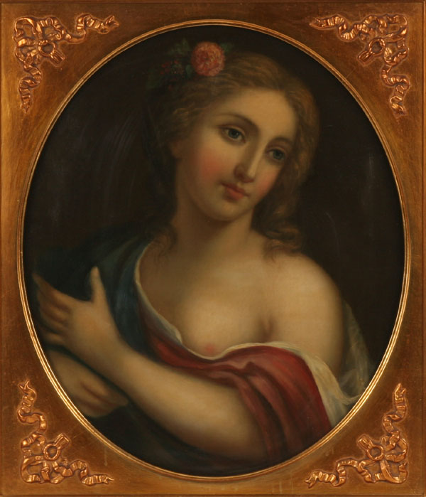 Appraisal: Unknown Venetian school th century portrait of young woman oil