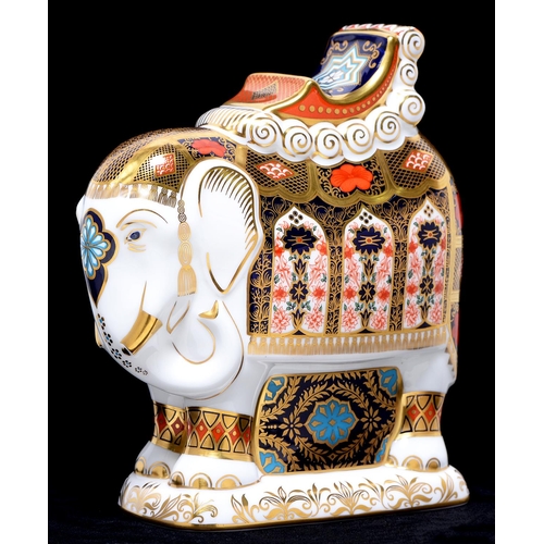 Appraisal: A Royal Crown Derby Elephant paperweight signature edition for Gump's