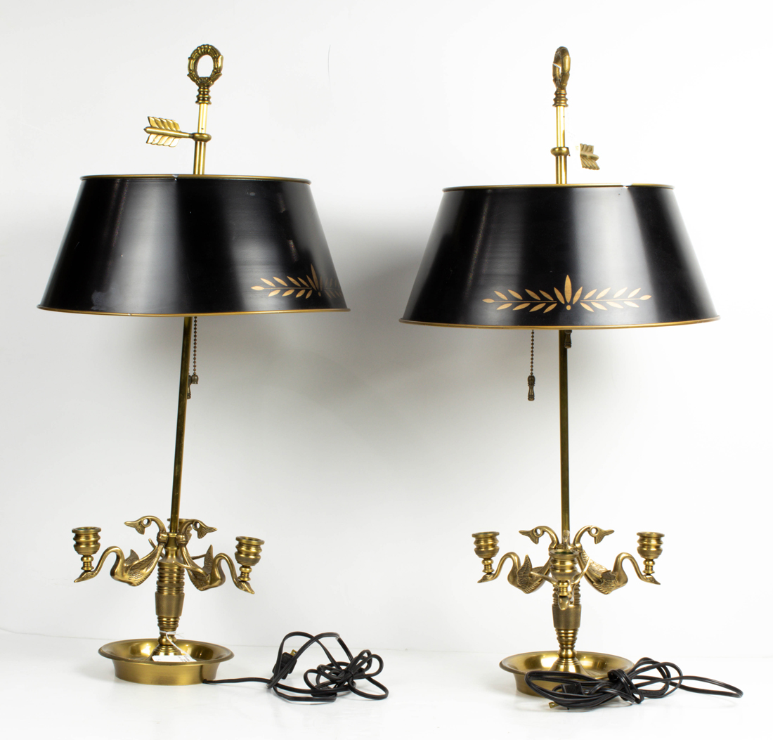 Appraisal: Pair of Louis XV style gilt bronze three light Boulloite