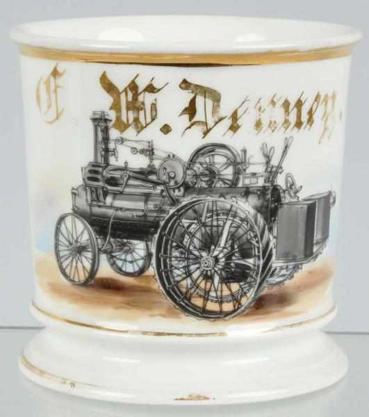 Appraisal: Steam Traction Engine Shaving Mug Description Highly detailed image of