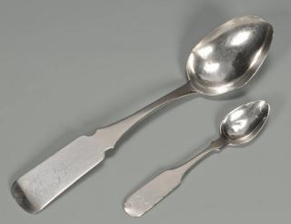 Appraisal: Ringo TN Coin Silver Spoons Two Tennessee coin silver spoons