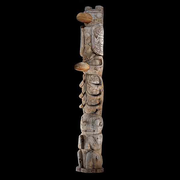 Appraisal: Kwakwaka'wakw Totem Pole beautifully carved in the round and of