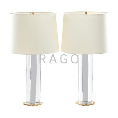 Appraisal: HANSEN LIGHTING CO Pair of table lamps Condition Report