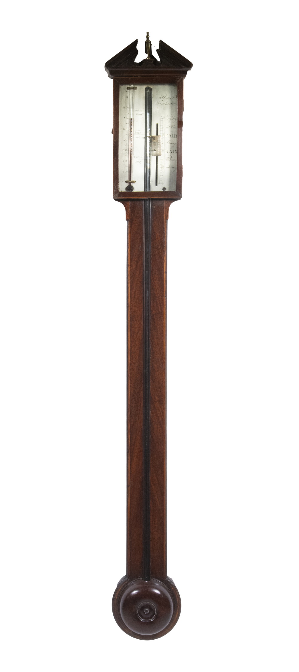 Appraisal: STICK BAROMETER BY P ALFIERI MANCHESTER Early th c English