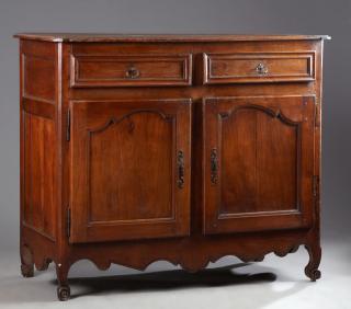 Appraisal: French Provincial Louis Philippe Carved Cherry Sid French Provincial Louis