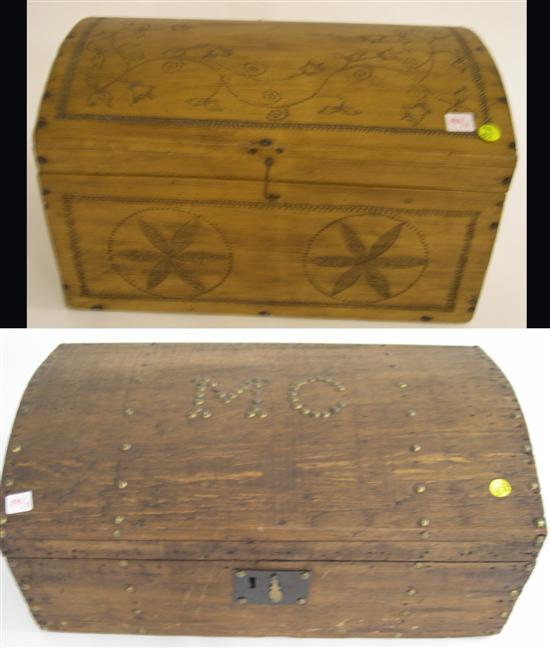 Appraisal: Late th C or early th C dome top trunk