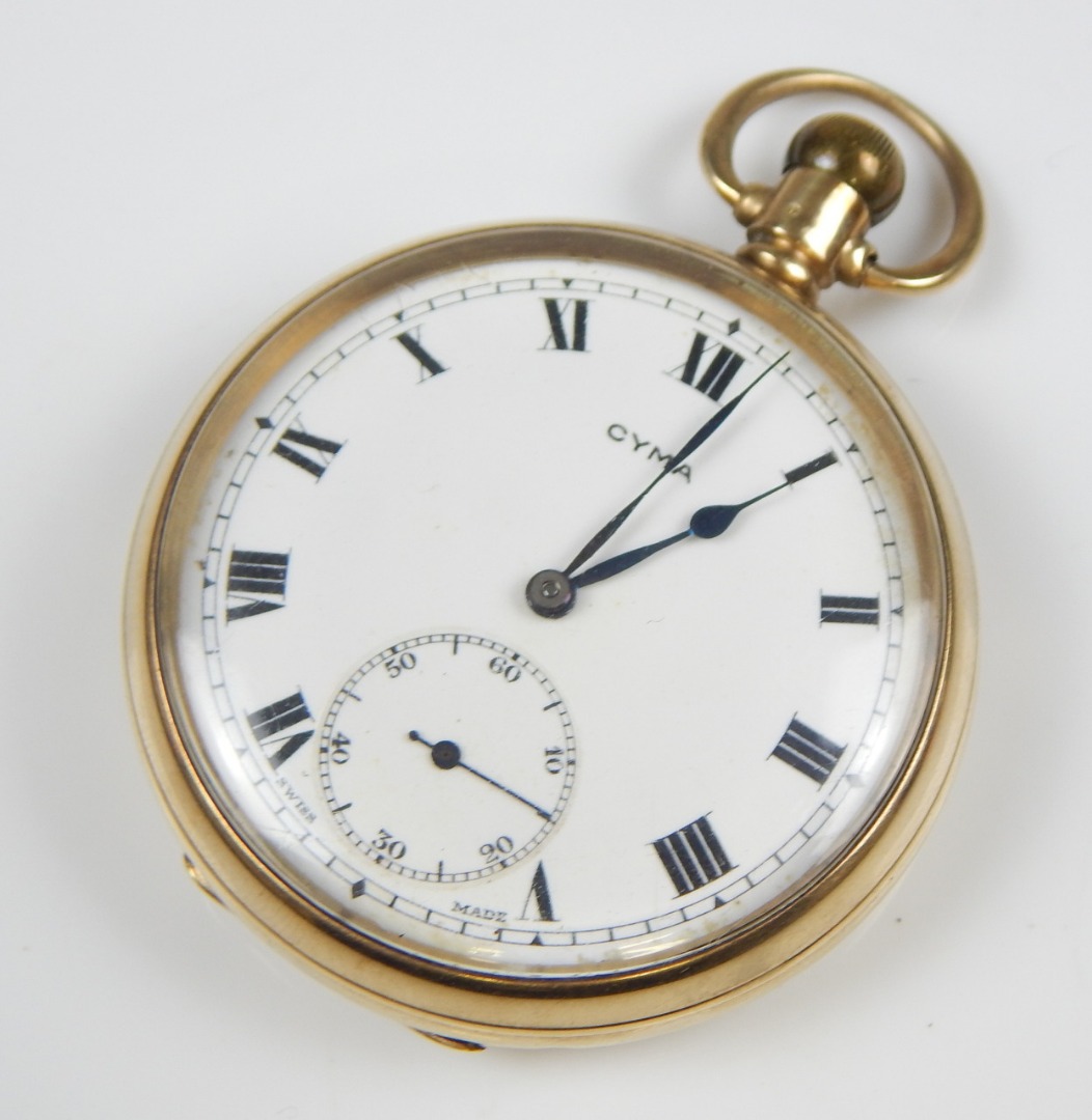 Appraisal: A pocket watch with white enamel dial blue hands and