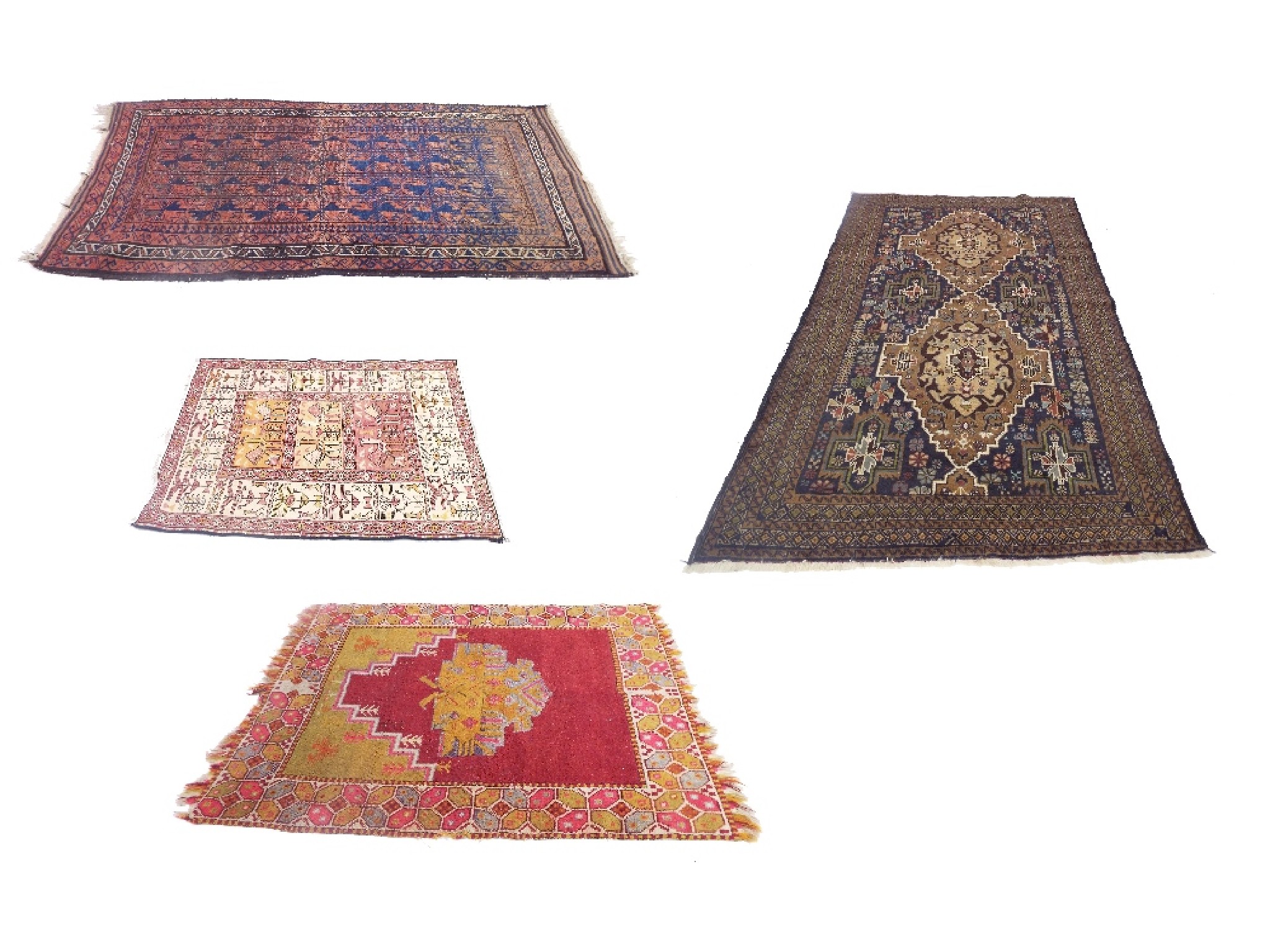 Appraisal: Four various Persian type floor rugs the largest x