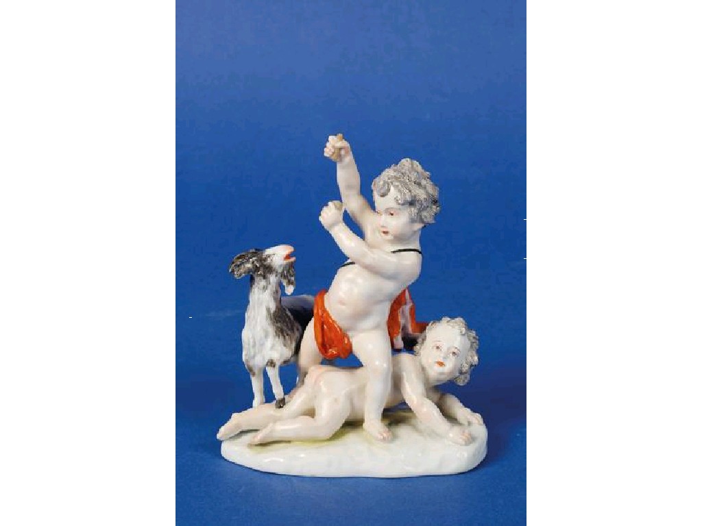 Appraisal: A LATE MEISSEN PORCELAIN GROUP emblematic of Science modelled as