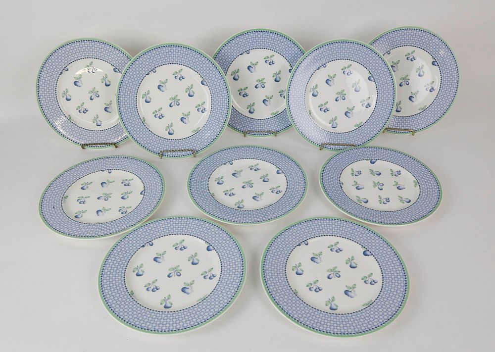 Appraisal: Ten Villeroy Boch Provence Dinner Plates Ten Villeroy Boch Provence