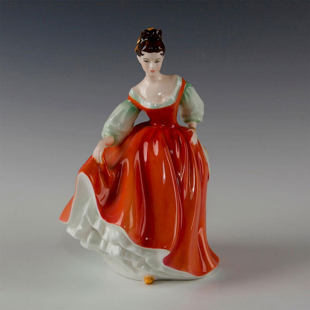 Appraisal: ROYAL DOULTON FIGURINE FAIR LADY HN Red orange colorway Signed