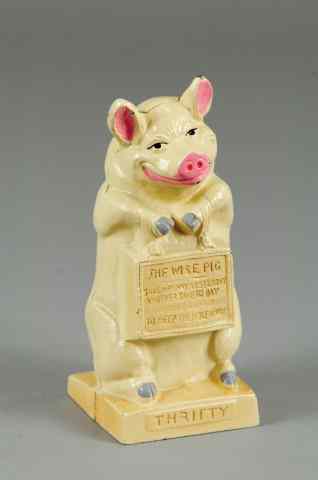 Appraisal: THE WISE PIG STILL BANK Jessie McCutcheon Nelson designer cast