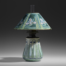 Appraisal: Mary Sheerer for Newcomb College Pottery IMPORTANT LAMP WITH LOUISIANA