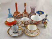 Appraisal: A mixed lot comprising four cups and saucers Chinese ceramics