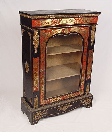 Appraisal: TH C FRENCH BOULLE INLAY SIDE CABINET Boulle inlay and