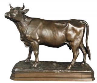 Appraisal: Jules Moigniez French bronze with warm brown patinationsigned J Moigniez