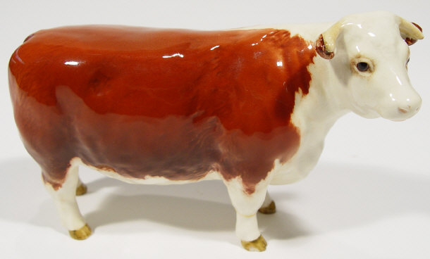 Appraisal: Beswick Hereford cow with hand painted decoration factory mark and