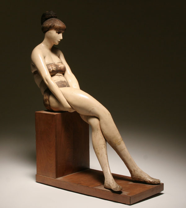 Appraisal: Frank Gallo American b Seated languid female figure Epoxy resin