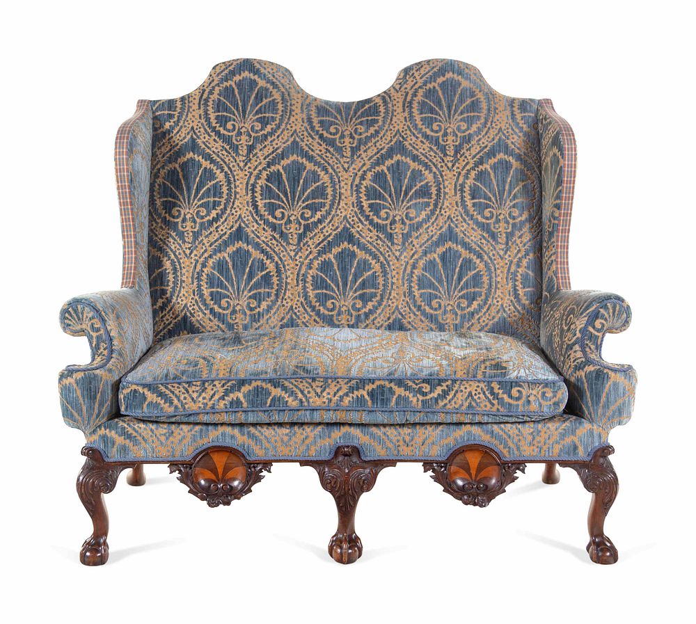 Appraisal: A George II Style Walnut Settee A George II Style