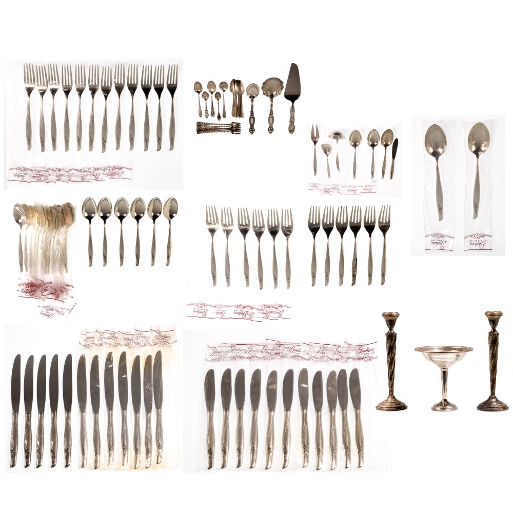 Appraisal: GORHAM SEA ROSE STERLING SILVER FLATWARE SERVICE items including -inch