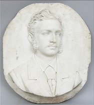 Appraisal: Plaque Marble Relief Portrait of a Gentleman ca early th