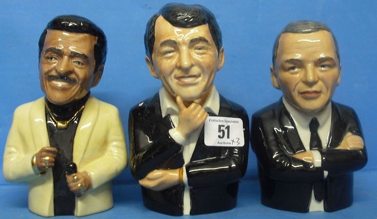 Appraisal: Set of Three Bairstow Manor Rat Pack Toby Jugs to