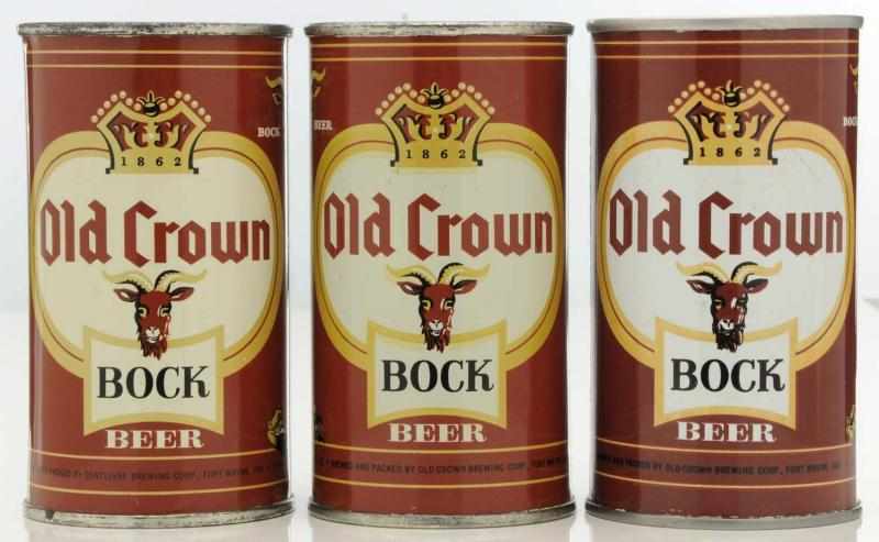 Appraisal: Old Crown Bock Flat Top Pull Top Cans - -