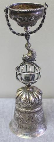 Appraisal: SILVER Unusual Antique Dutch Wager Cup th century Dutch wager