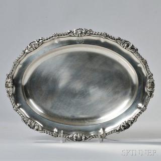 Appraisal: George IV Sterling Silver Dish London - maker's mark WE