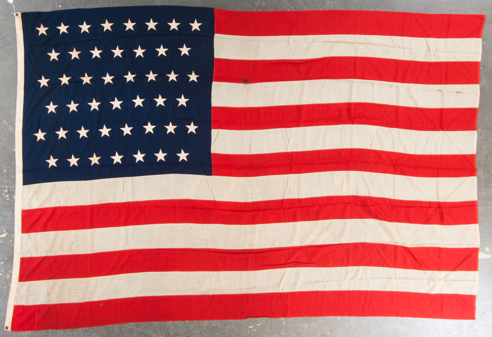 Appraisal: Large United States -star flag exceptionally large parade or building