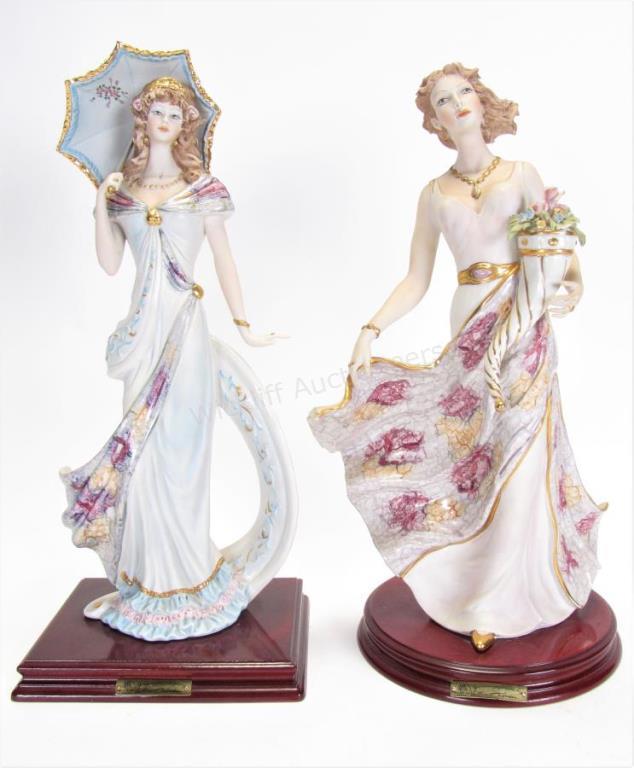 Appraisal: Two Vittorio Sabadin Porcelain Figures one depicting a woman with