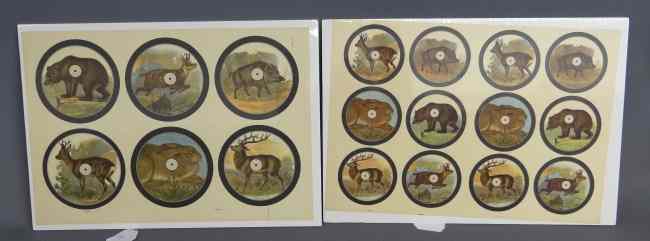 Appraisal: Lot th c German shooting targets '' x ''