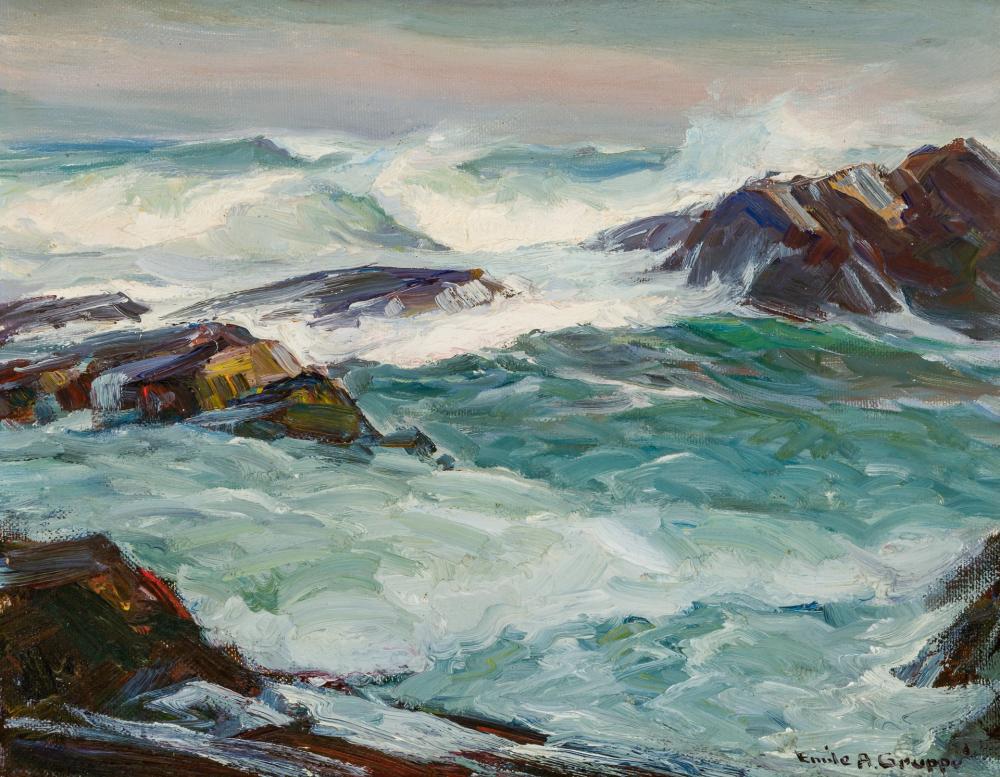 Appraisal: EMILE ALBERT GRUPPE American - Bass Rocks oil on canvas