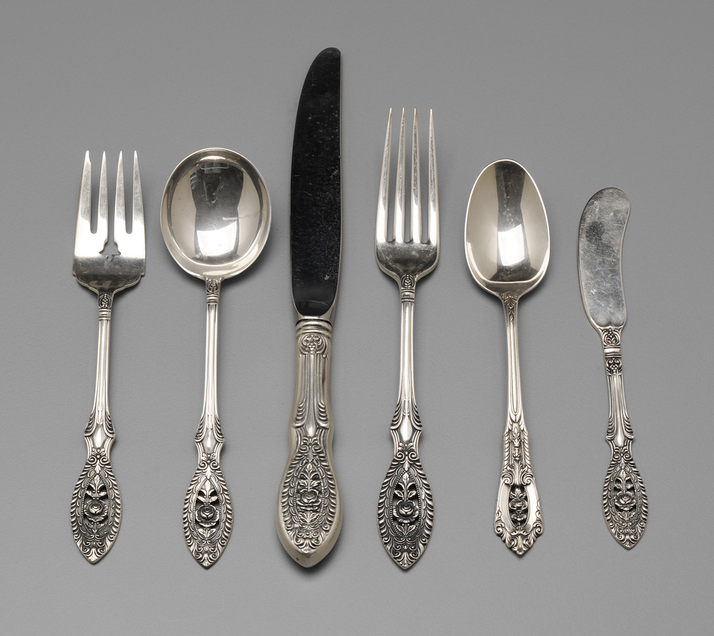 Appraisal: Manchester Valenciennes Sterling Flatware American th century pieces no monograms