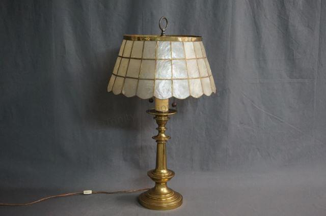 Appraisal: 's Westwood Industries Brass Table Lamp with Fiberglass and brass