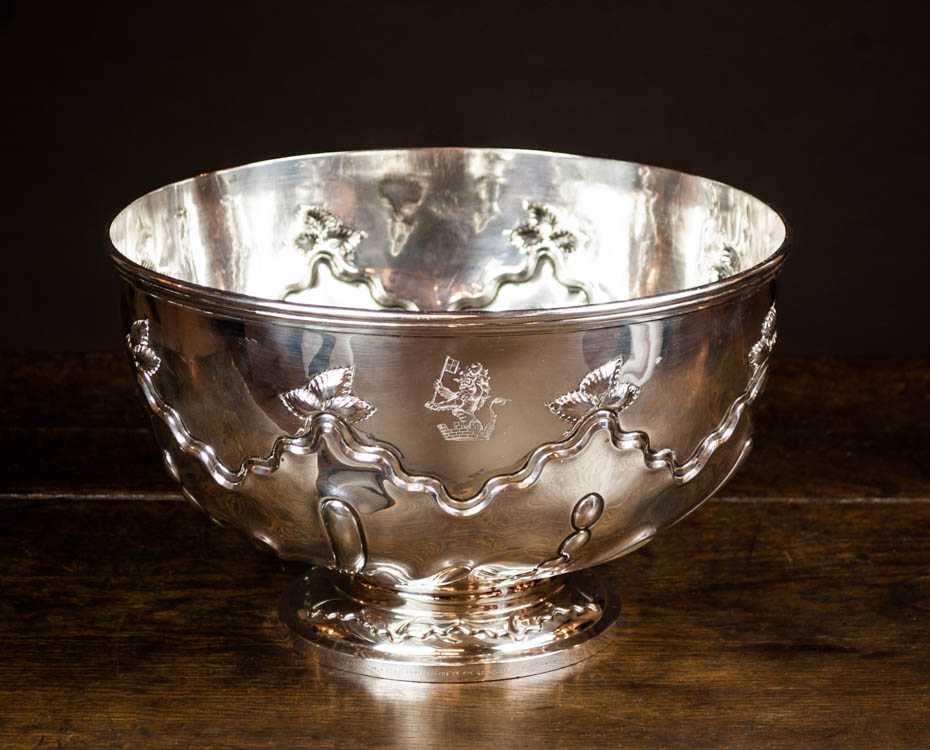 Appraisal: ENGLISH STERLING SILVER PUNCHBOWL hallmarked London makers Elkington Co Ltd