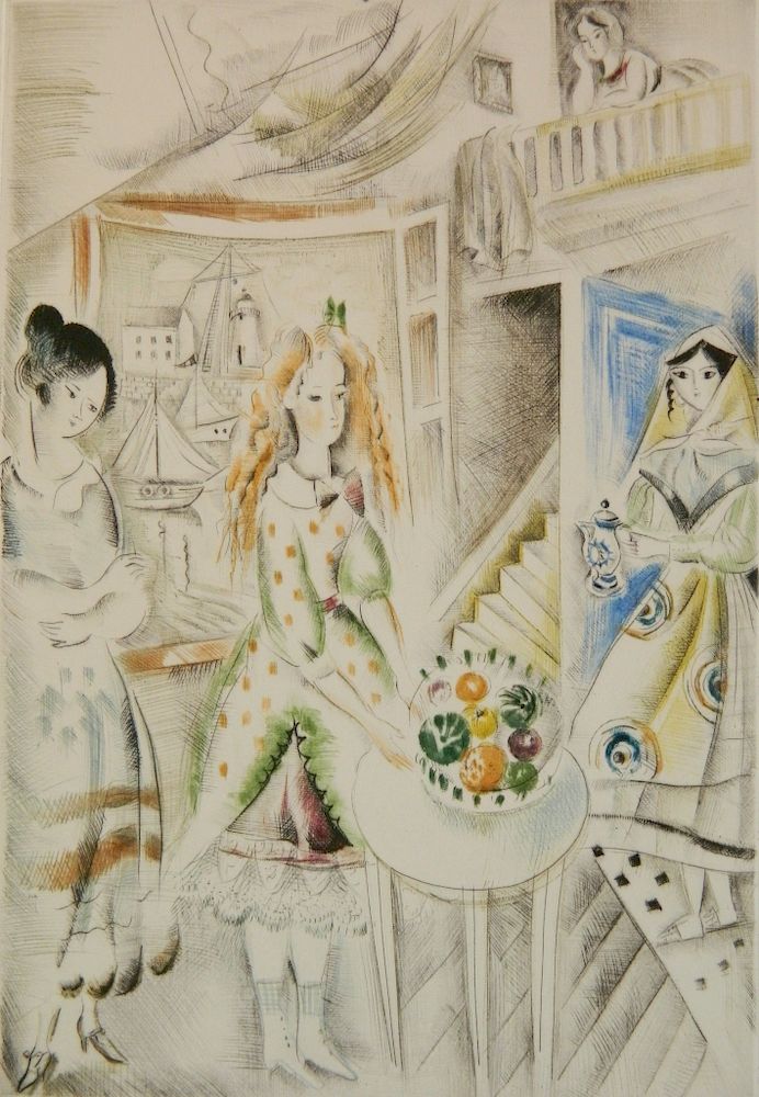 Appraisal: Mily Possoz drypoint Mily Possoz Portugese-French - - ''Interieur De