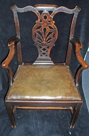 Appraisal: An th Century style mahogany dining chair the pierced splat