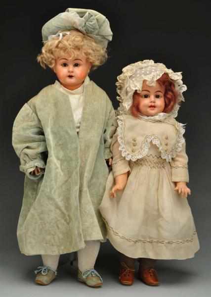 Appraisal: Lot of German Papier-M ch Dolls Description Probably both by