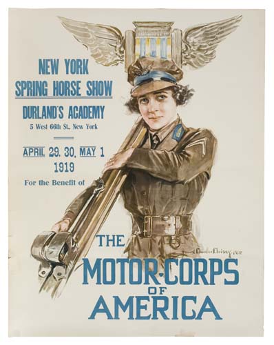 Appraisal: HOWARD CHANDLER CHRISTY THE MOTOR CORPS OF AMERICA x inches