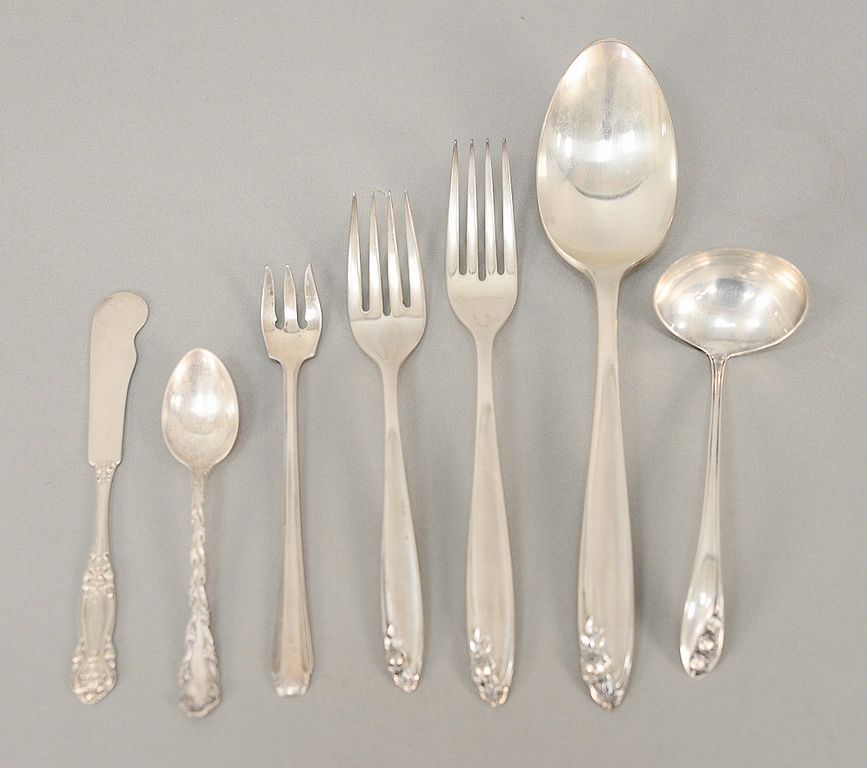 Appraisal: Sterling silver flatware in various patterns troy ounces Sterling silver