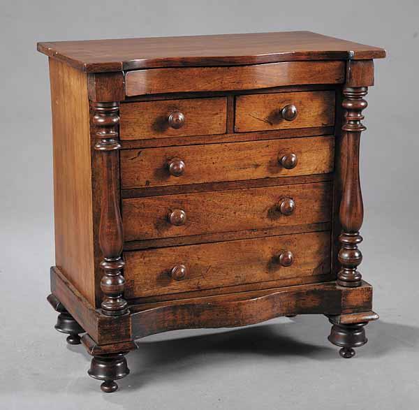 Appraisal: An Antique English Mahogany Collector's Cabinet mid- th c in