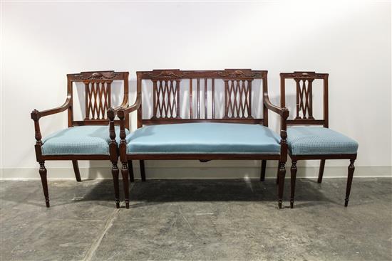 Appraisal: Sale Lot A Federal Style Three Piece Parlor Suite comprising