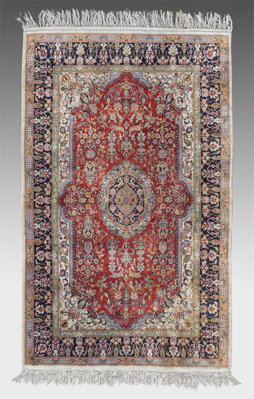 Appraisal: APPROX - YR OLD INDO-PERSIAN HAND KNOTTED WOOL RUG '