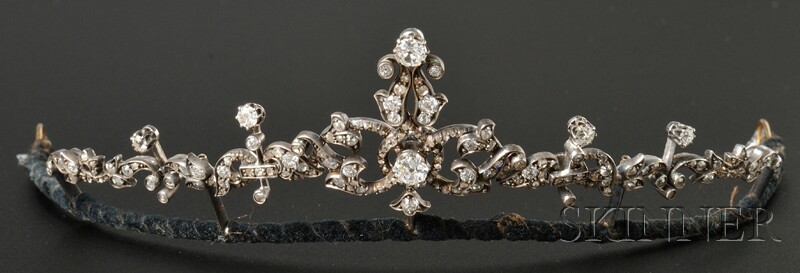 Appraisal: Antique Diamond Convertible Suite Austro-Hungarian the central element set with