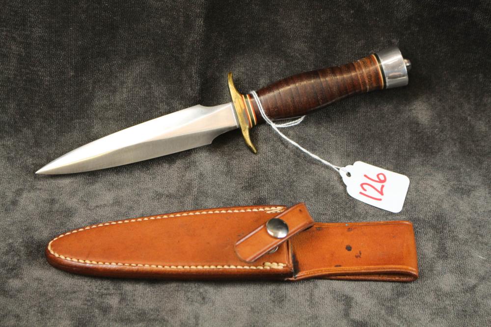 Appraisal: VINTAGE RANDALL MADE DAGGER having a double edge blade brass