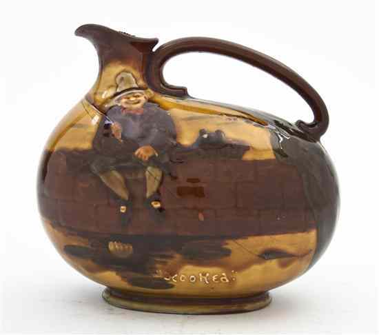 Appraisal: A Royal Doulton Whiskey Jug of squat handled form decorated