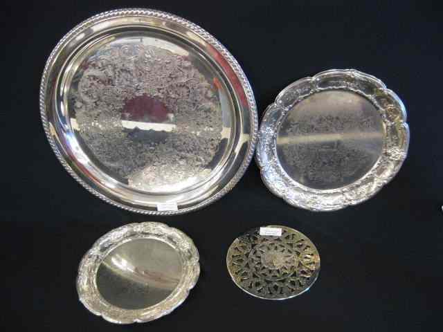 Appraisal: Silverplate Items round trays from '' to '' and a